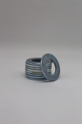 Rondelle plate 21x36 ep. 3mm Zinguée Blanc à l'unité - A l'unité